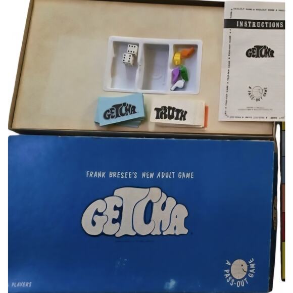 Vintage Getcha Frank Bresee's New Adult Drinking Game 1971 Boardgame - Picture 3 of 5